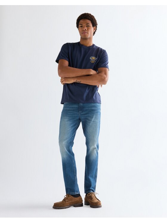 Wrangler Wrangler Jeans Larston Blu Slim Leg