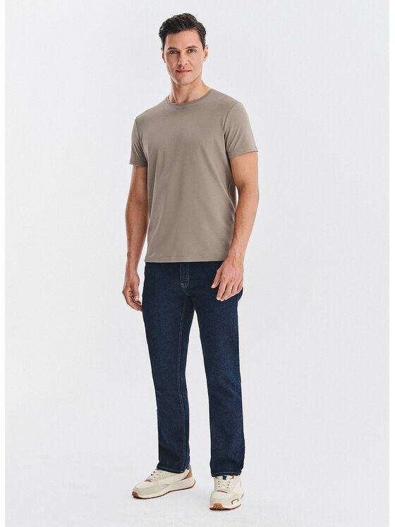 Pako Lorente Pako Lorente T-Shirt P000B-TT-005 Brązowy Regular Fit