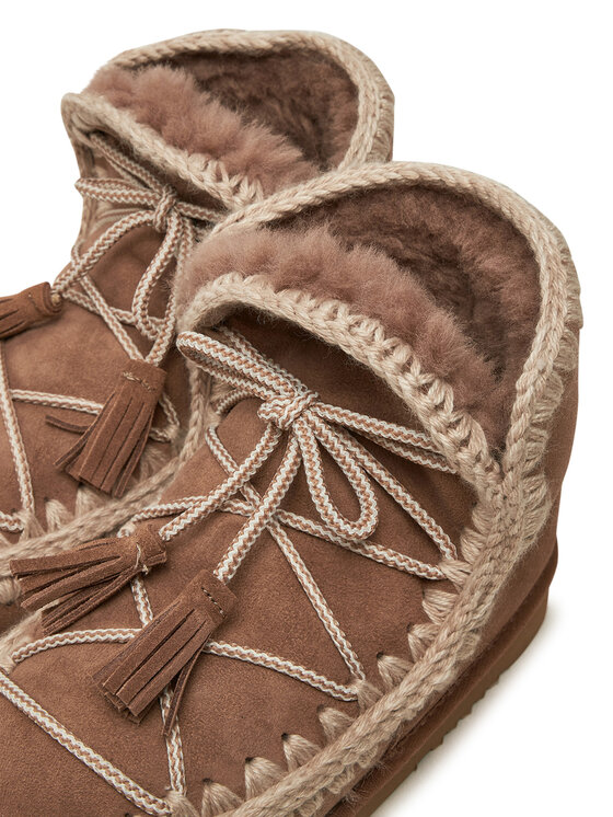 Mou Mou Śniegowce Eskimo Scoubidoo Lace FW101124A Brązowy