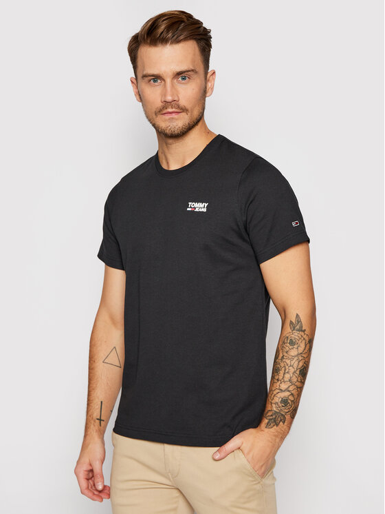 Tommy Jeans T-shirt Corp Logo C Neck DM0DM09588 Nero Regular Fit • Modivo.it