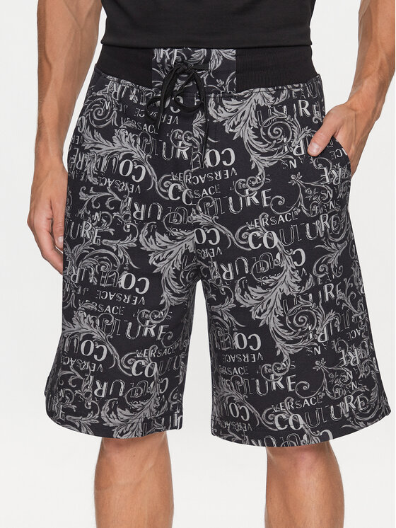 Versace Jeans Couture Športne kratke hlače 74GAD3B0 Črna Regular Fit