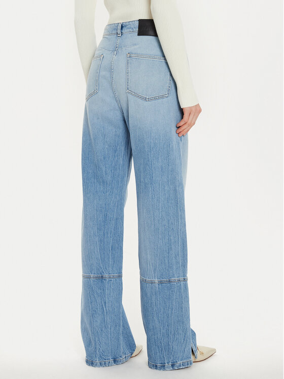 TWINSET TWINSET Blugi 242AT2272 Albastru Wide Leg
