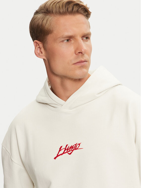 HUGO Hugo Sweatshirt Dlogolong 50521070 Écru Relaxed Fit
