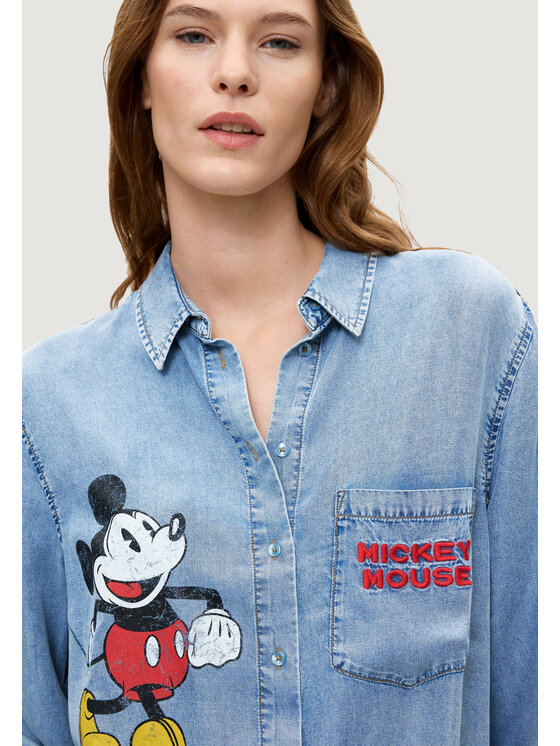 Desigual Desigual Koszula CAM_MICKEY Niebieski Casual Fit