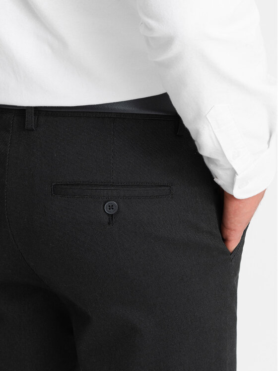 Ombre Ombre Chino kalhoty OM-PACP-0188 Černá Regular Fit