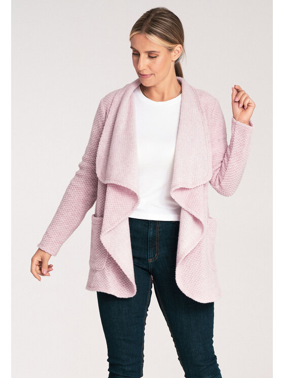 FIGL FIGLFIGL Cardigan M1043 Rosa Loose Fit