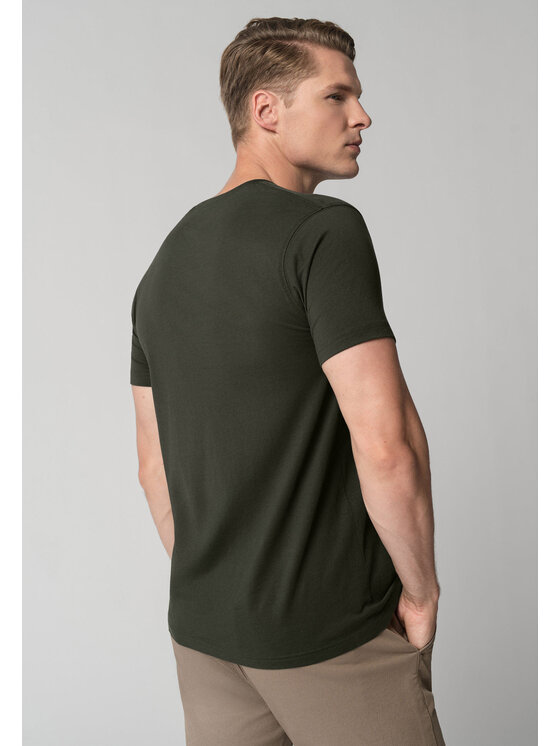 Volcano Volcano T-Shirt T-BASIC Zielony Regular Fit