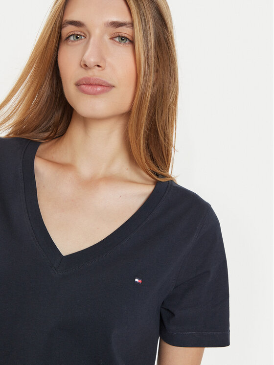 Tommy Hilfiger Tommy Hilfiger Marškinėliai WW0WW44177 Tamsiai mėlyna Regular Fit