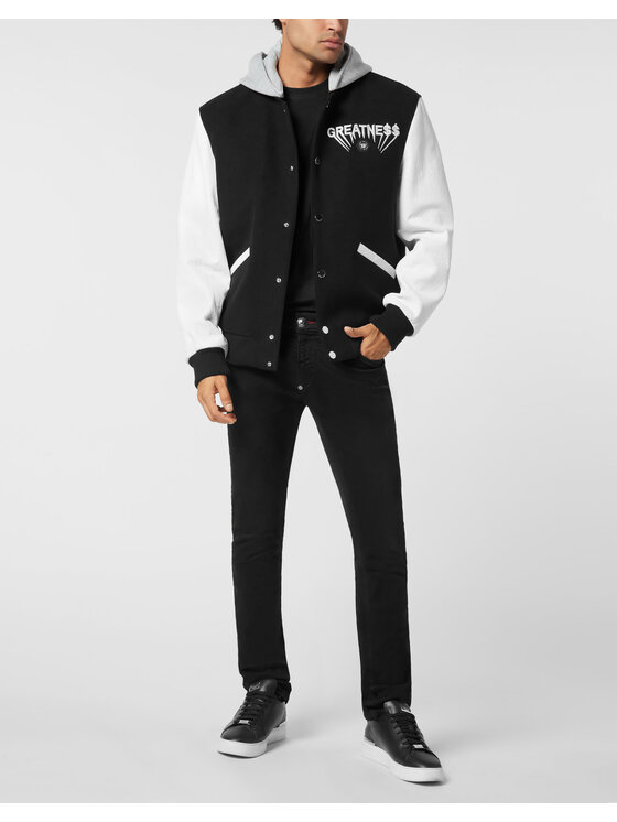 PHILIPP PLEIN PHILIPP PLEIN Kurtka bomber 26069 Czarny Regular Fit