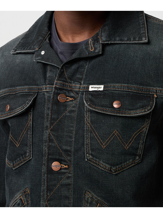 Wrangler Wrangler Kurtka jeansowa 112371438 Czarny Regular Fit
