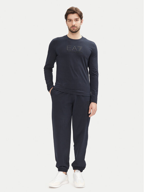 EA7 Emporio Armani EA7 Emporio Armani Majica dugih rukava 7M000227 AF10373 UB102 Tamnoplava Slim Fit