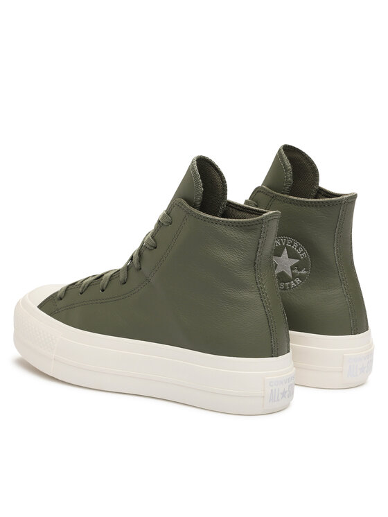 Converse Converse Trampki Chuck Taylor All Star Lift Platform Leather A07131C Zielony