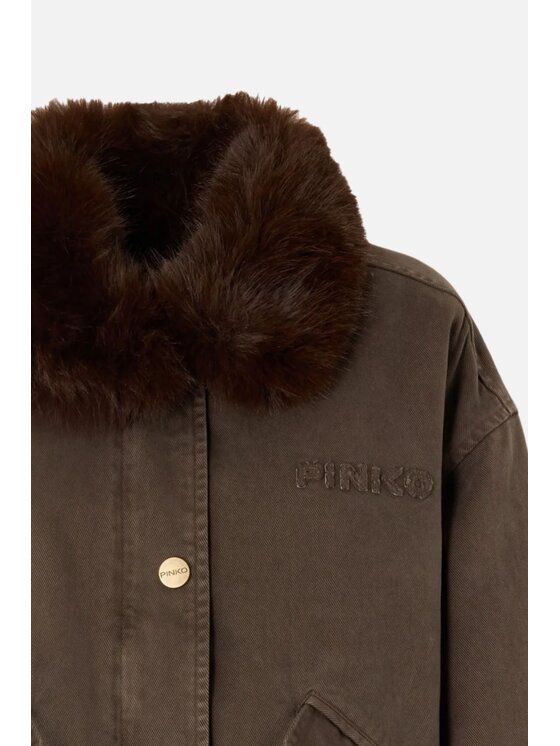 PINKO PINKO Kurtka zimowa Garlate Brązowy Relaxed Fit