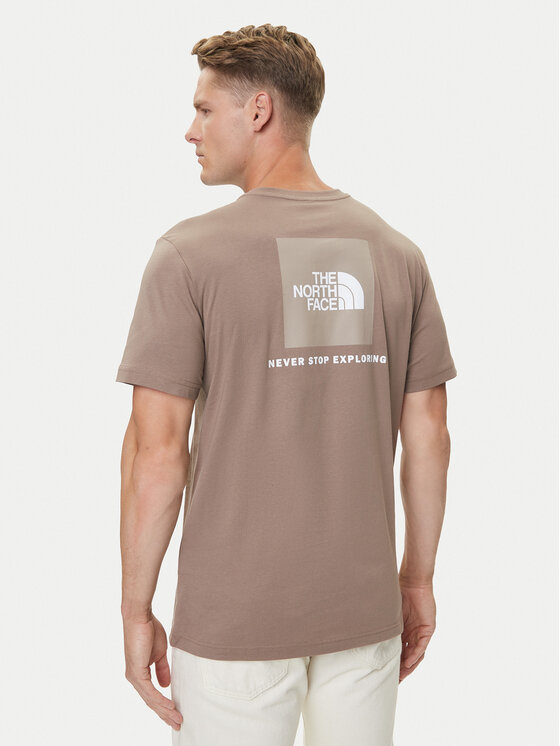 The North Face The North Face T-Shirt Redbox NF0A87NP Beige Regular Fit