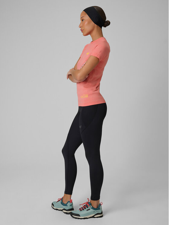 4F 4F Legginsy TREKKING Czarny Slim Fit