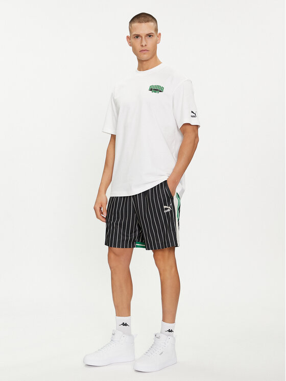 Puma Puma Pantaloni scurți sport T7 For The Fanbase 624394 Negru Relaxed Fit
