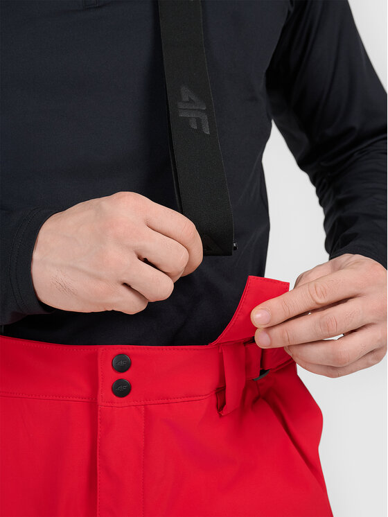 4F 4F Spodnie narciarskie SKIWEAR Czerwony Regular Fit