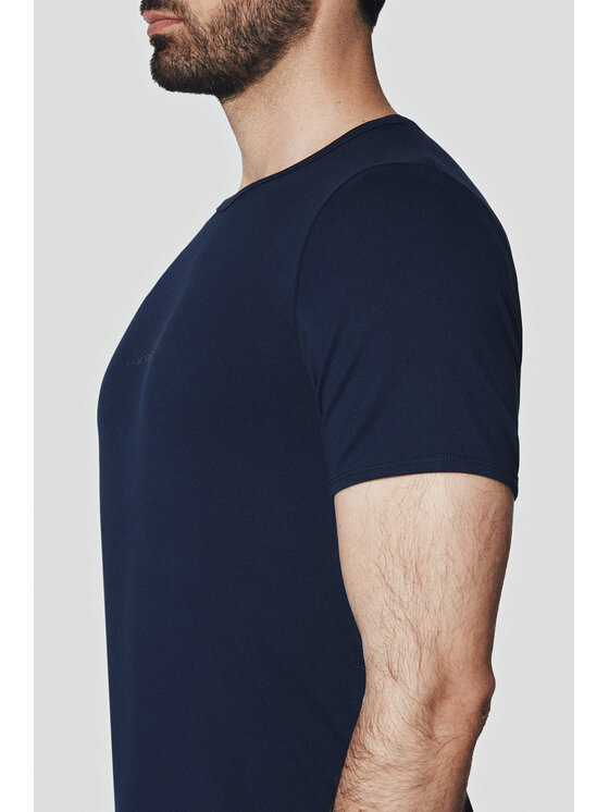 Lancerto Lancerto T-Shirt Calum TS073124000015 Granatowy Regular Fit