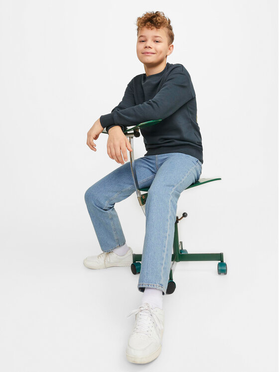 Jack&Jones Junior Jack&Jones Junior Jeans hlače Chris 12251365 Modra Relaxed Fit