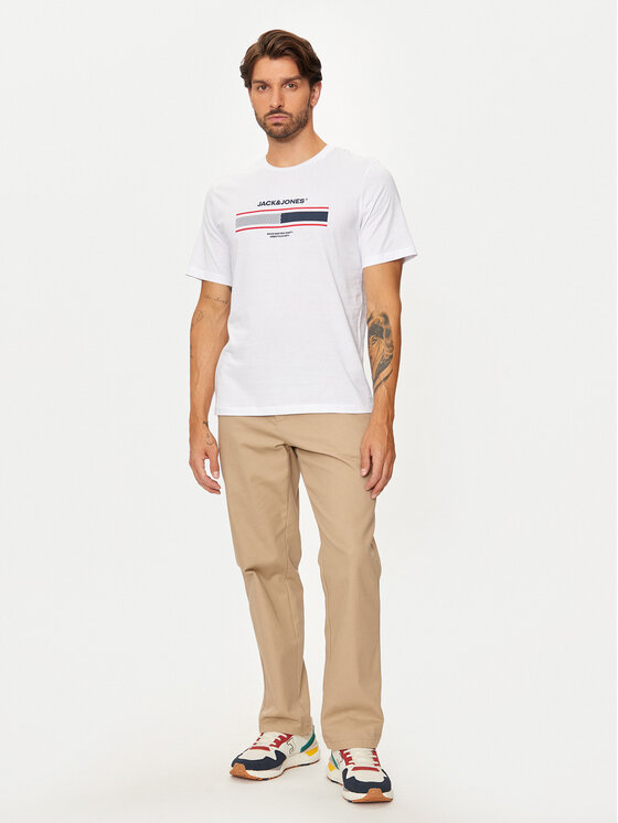 Jack&Jones Jack&Jones Marškinėliai South 12256784 Balta Standard Fit