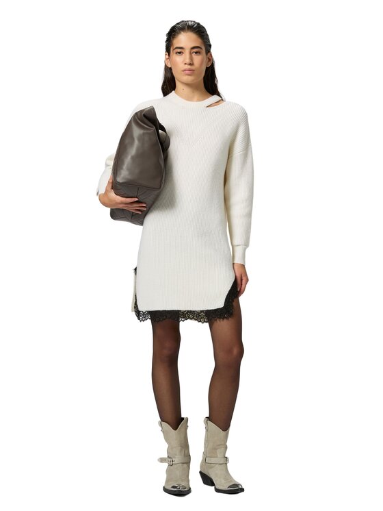 PINKO PINKO Φόρεμα καθημερινό Distilleria abito misto lana Λευκό Comfort Fit