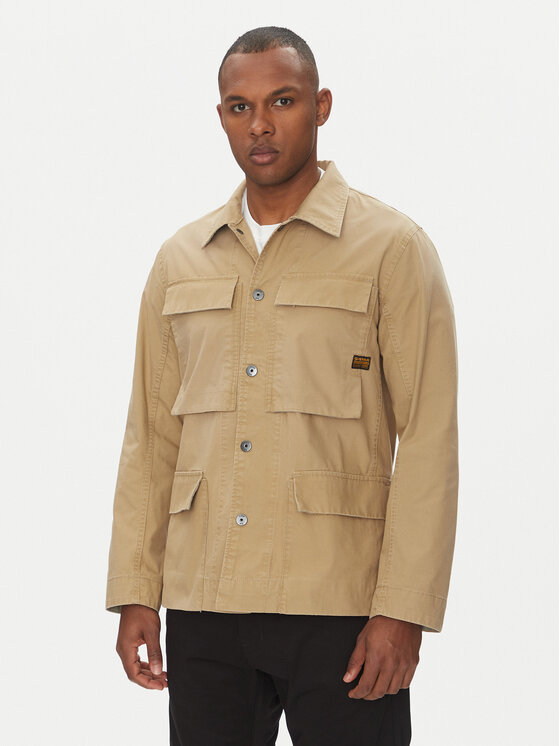 G-Star Raw G-Star Raw Übergangsjacke 4 Pkt Overshirt D26429-D967 C742 Beige Slim Fit