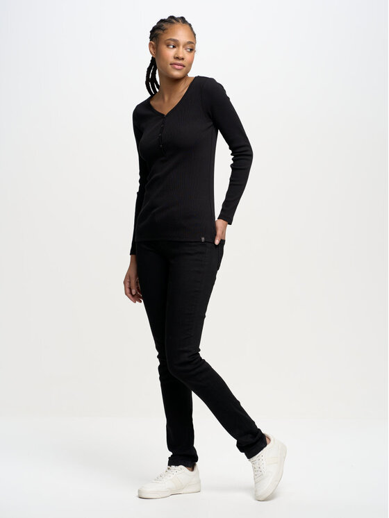 BIG STAR BIG STAR Bluzka nathalie_906 Czarny Slim Fit