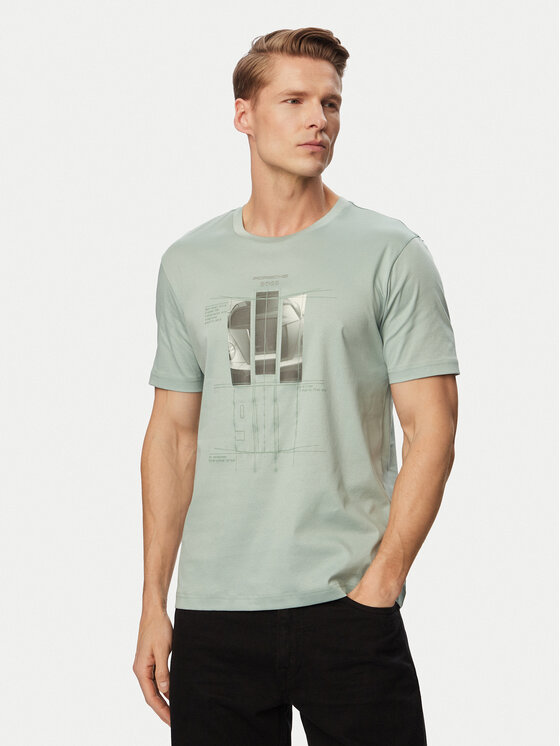 BOSS BOSS T-shirt PS Spirit70 Grx 50559811 Verde Regular Fit