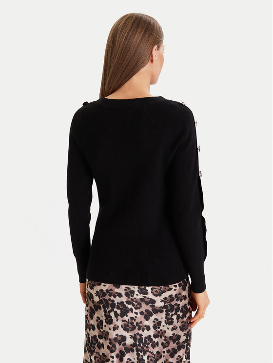 Morgan Morgan Sweter 252-MTECNA Czarny Regular Fit