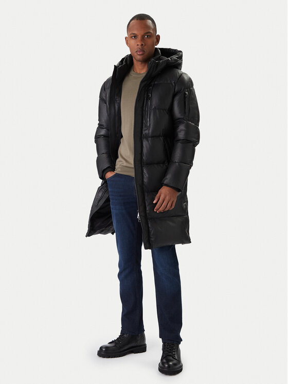 Milestone Milestone Кожено яке MS Piero 531040 20740 Черен Regular Fit