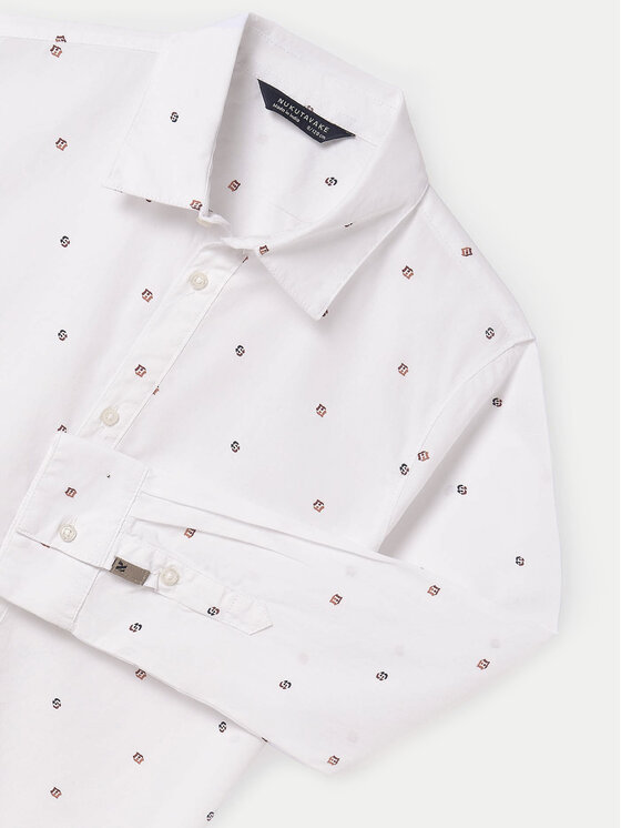 Mayoral Mayoral Camicia 7108 Bianco Regular Fit