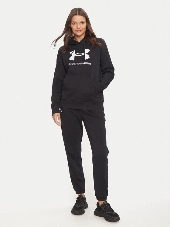 Under Armour Under Armour Μπλούζα Ua Rival Fleece Big Logo 1379501 Μαύρο Loose Fit