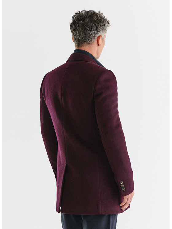 Pako Lorente Pako Lorente Płaszcz P23WF-7X-006 Bordowy Classic Fit