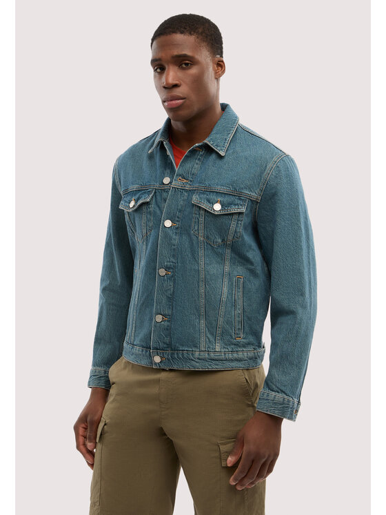 Trussardi Trussardi Płaszcz zimowy R4048000023N0DK Turkusowy Regular Fit