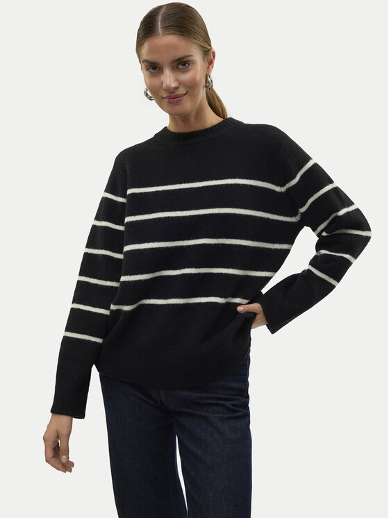 Vero Moda Vero Moda Sweter Flawless 10320487 Czarny Loose Fit