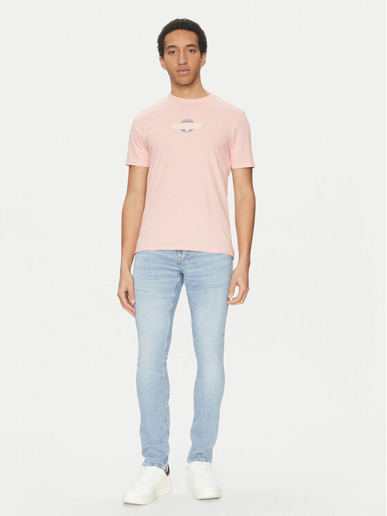 Guess Jeans Guess Jeans Póló M5GI23 K8HM0 Bézs Slim Fit