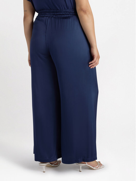 Fiorella Rubino Fiorella Rubino Pantaloni di tessuto P092L002268N024 Blu Over Fit