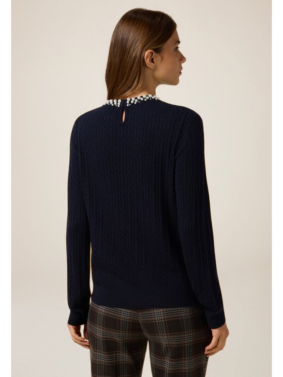 Oltre Oltre Cardigan M330J005070N034 Blu Regular Fit