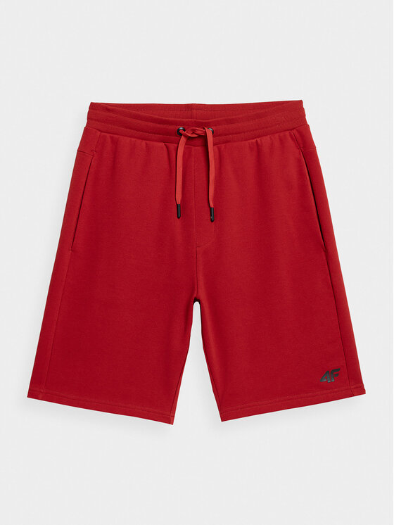 4F 4F Športové kraťasy 4FSS23TSHOM156 Červená Regular Fit