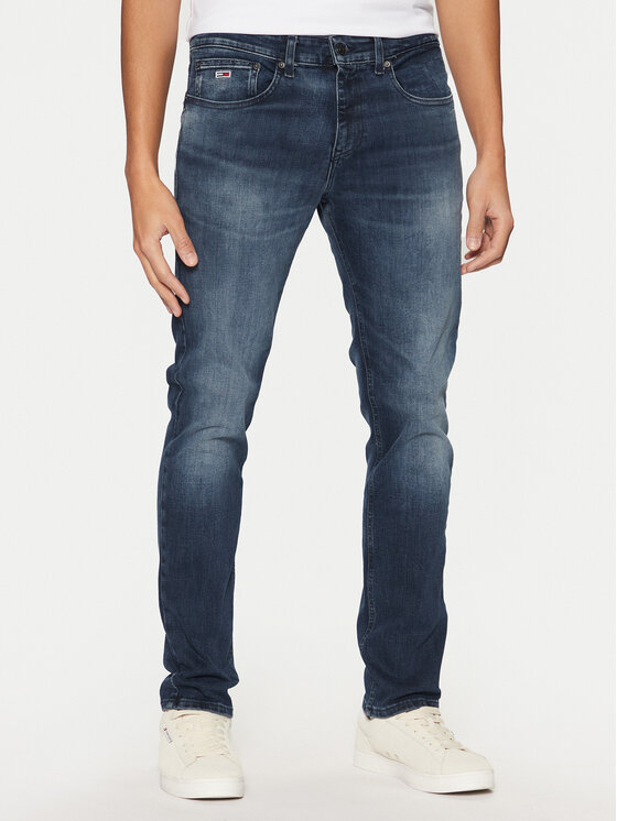 Tommy Jeans Džínsy Scanton DM0DM20550 Tmavomodrá Slim Fit