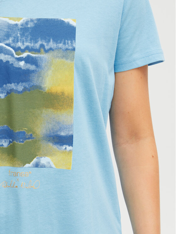 Fransa Fransa T-Shirt 20612765 Blau Regular Fit