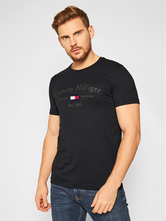 Tommy Hilfiger T shirt Archive MW0MW15320 Noir Regular Fit Modivo