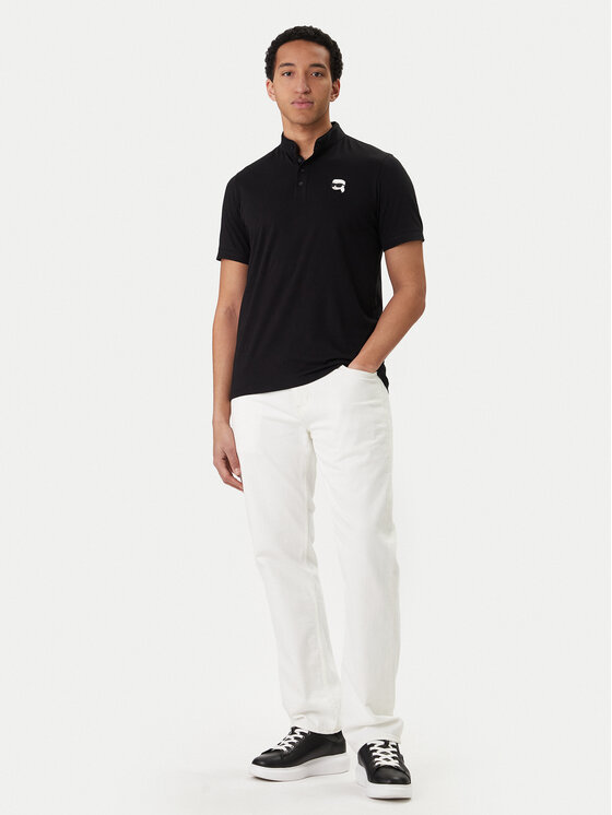 KARL LAGERFELD KARL LAGERFELD Pólóing 745022 562224 Fekete Regular Fit