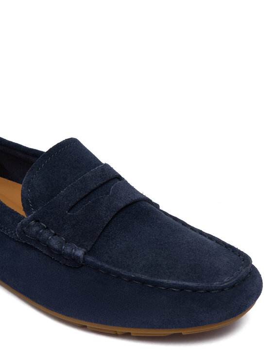 Tommy Hilfiger Tommy Hilfiger Мокасини Flag Soft Suede Driver Loafer FW0FW08558 Тъмносин