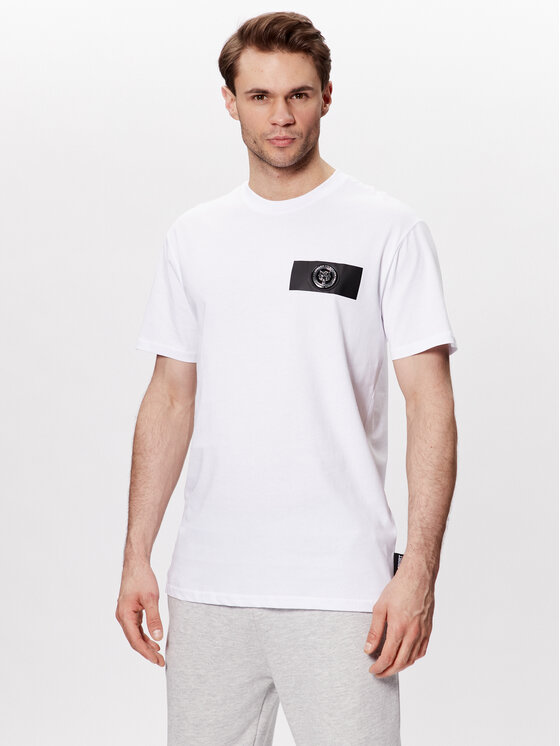 Plein Sport Plein Sport Tričko SACC MTK6027 SJY001N Biela Regular Fit