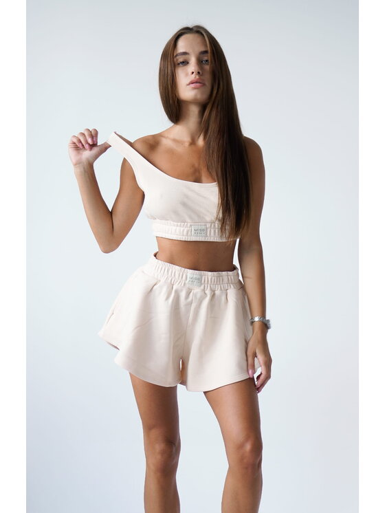 MissDenim MissDenim Top Flippy Top Beżowy Basic Fit
