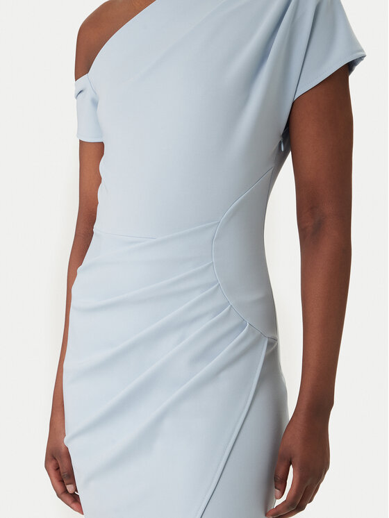 Rinascimento Rinascimento Kokteilinė suknelė CFC0127793003 Žydra Slim Fit