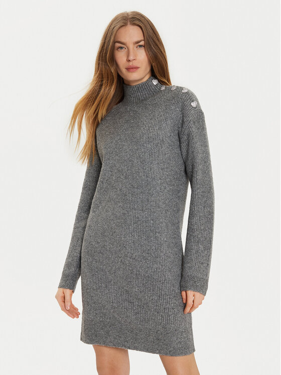 Morgan Morgan Трикотажна сукня 242-RMSTORI Сірий Loose Fit