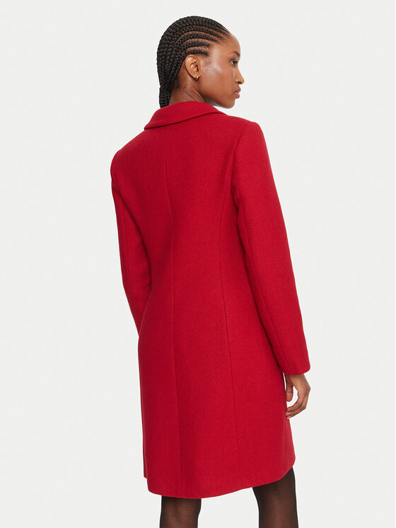 Rinascimento Rinascimento Vlnený kabát CFC0126209003 Červená Regular Fit