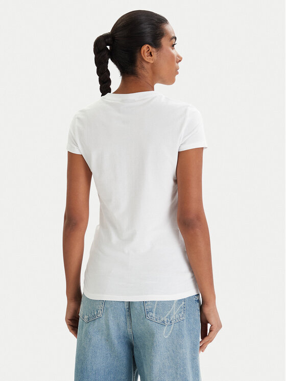 Armani Exchange Armani Exchange T-krekls XW001837 AF16294 U0002 Balts Slim Fit